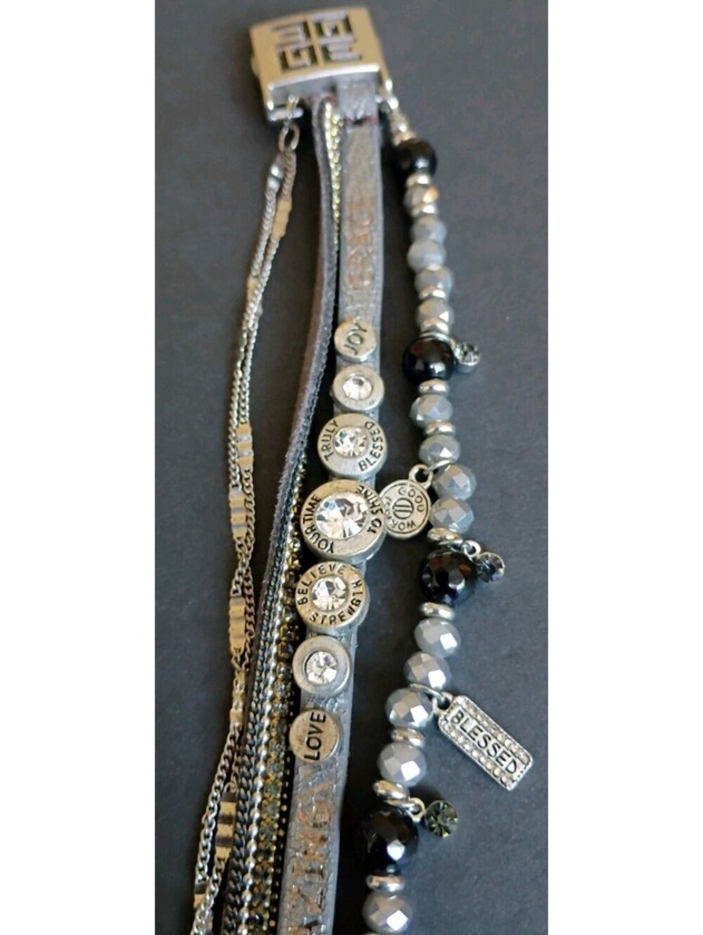 Good Work(s) Make a Difference Multi Strand Inspirational Bracelet-Be The Light